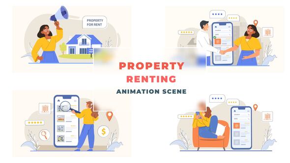 Property For Rent Animation Scene