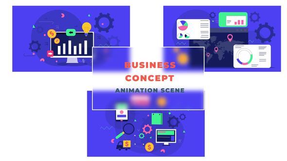 Online Business Concept Animation