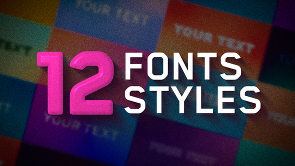 12 font styles, After Effects Project Files | VideoHive