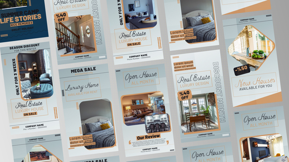 Luxury House Real Estate Stories Product Promo template preview