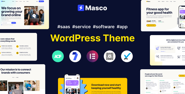 Masco Nulled + Full Demos –  Digital Agency & Landing WordPress Theme