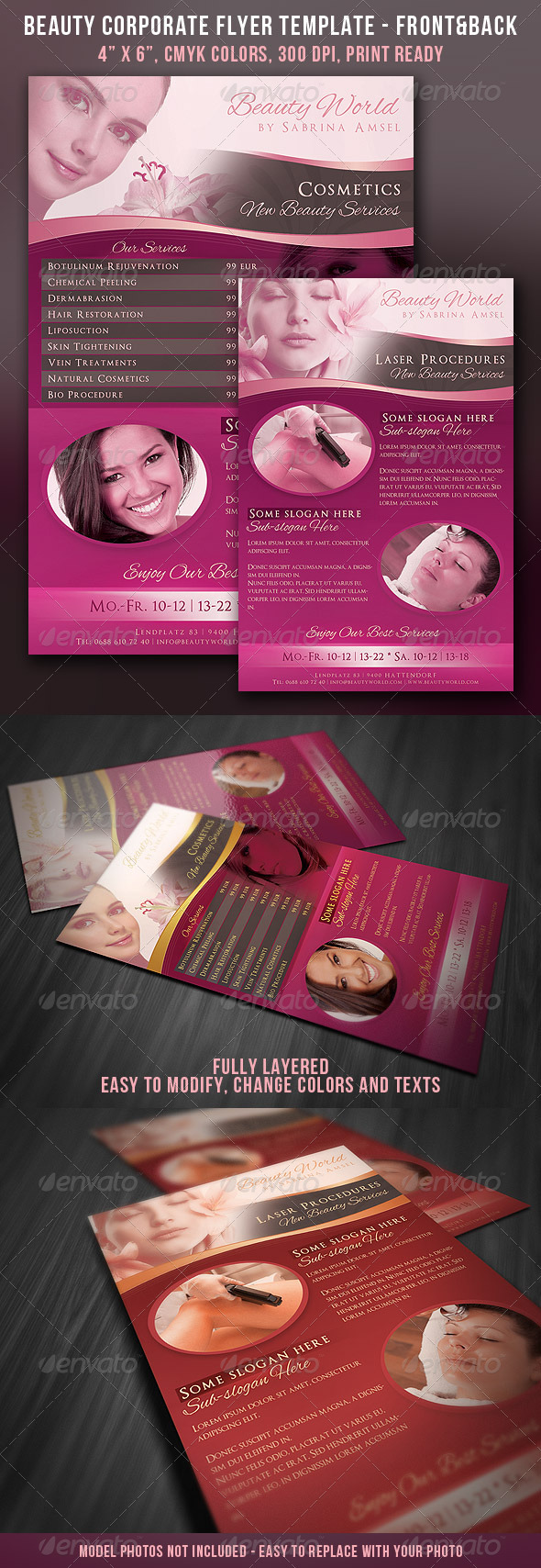 Beauty Corporate Flyer - Front & Back - Corporate Flyers