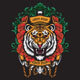 Angry Tiger Head Tshirt Design