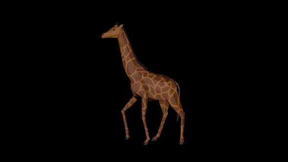Low Poly Giraffe Walk alt