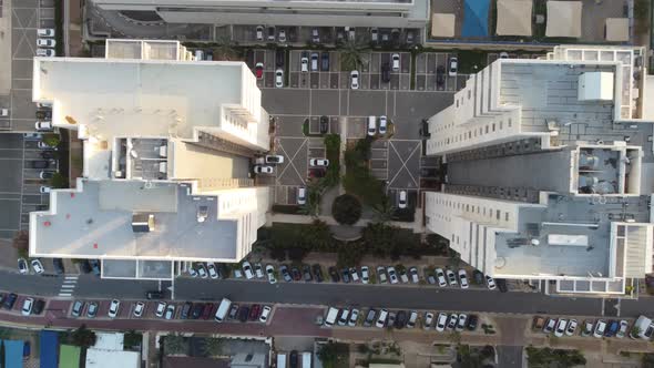 Drone Flying High Over Buildings -  Israel