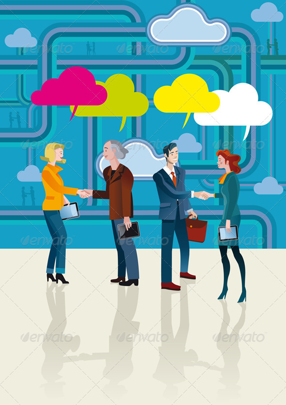 Business People Communication - Backgrounds Business