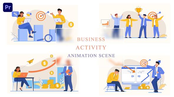 Business Growth Activity Animation Scene