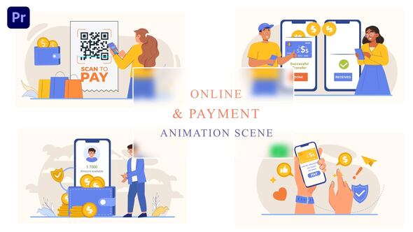 Online Payment Animation Scene