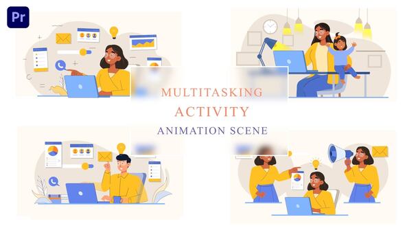 Multitasking Explainer Animation Scene