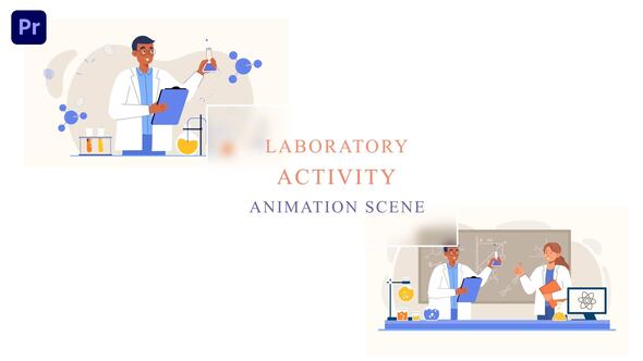 Chemical Laboratory Concept Animation Scene