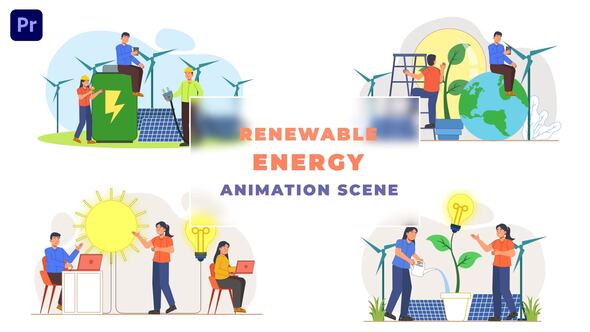 Renewable Energy Animation Scene