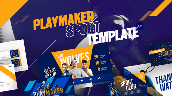 Playmaker Creative Sport Video Display After Effect Template Product Promo template preview