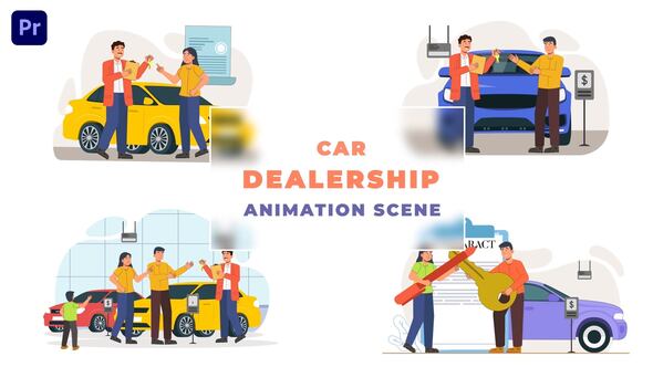 Car Dealership Explainer Animation Scene