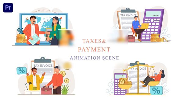 Taxes and Payment Animation Scene