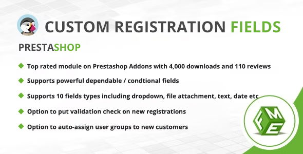 Prestashop Custom Registration Form - Add Registration Fields Module