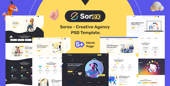 Sorex - Creative Agency PSD Template.