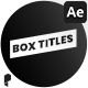 Box Titles for After Effects - VideoHive Item for Sale