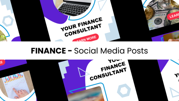 Finance - Social Media Posts Elements template preview