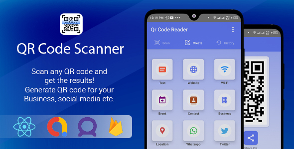 QR Code Scanner & Generator with Admob & Facebook Ads