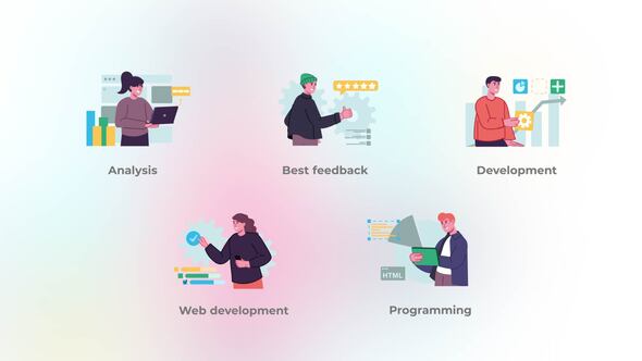 Web development - Flat concept