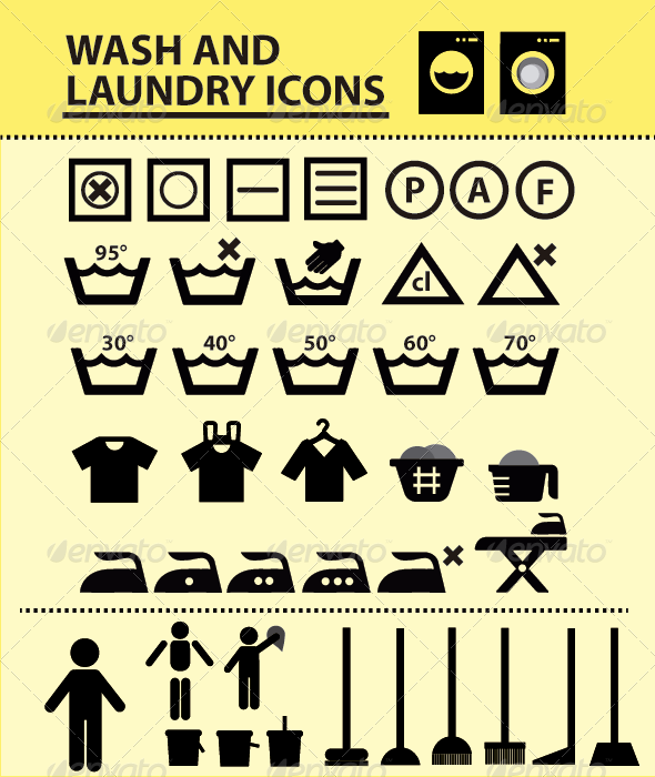 LAUNDRY and WASH ICON - Objects Icons