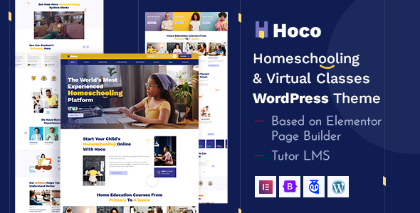 Hoco v. –  Home Schooling & Virtual Classes WordPress Theme