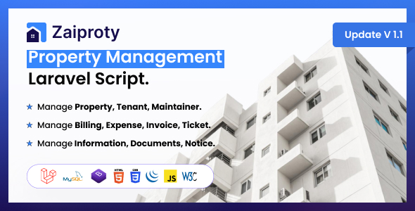 Zaiproty  Property Management Laravel Script