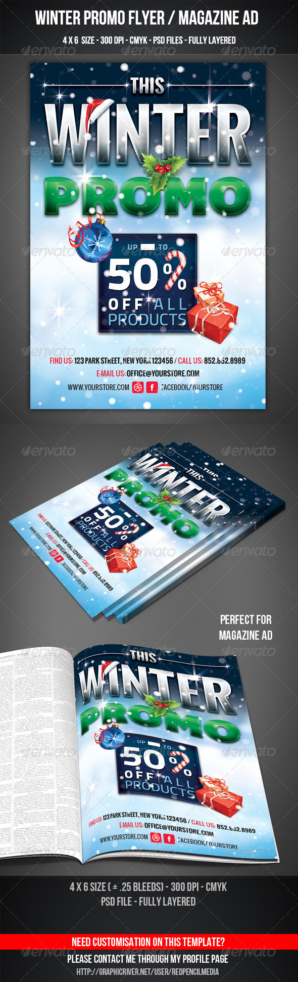 Winter Promo Flyer / Magazine AD - Commerce Flyers