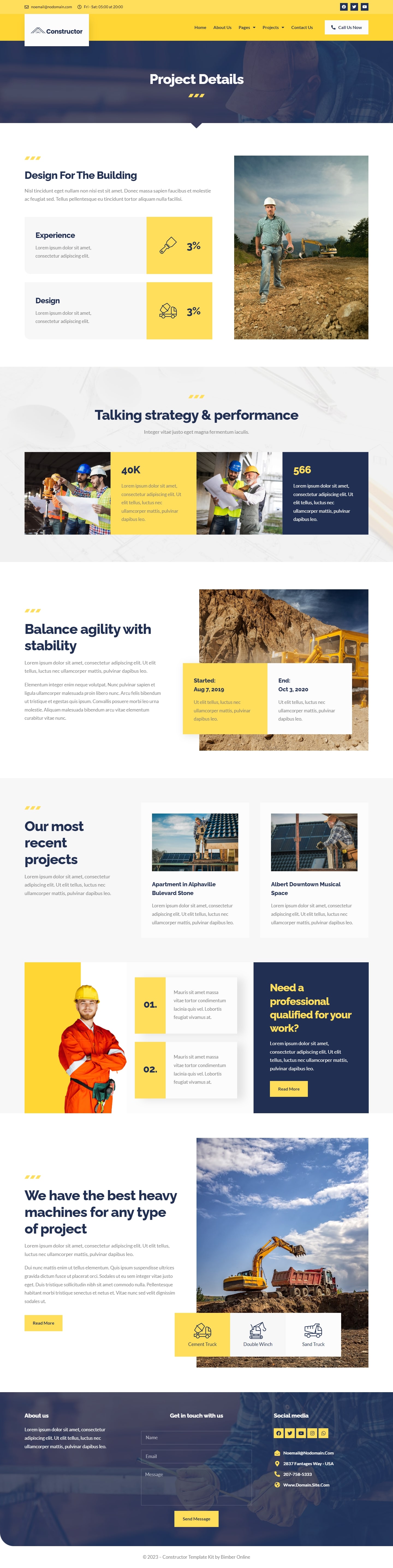 Constructor - Construction & Repair Elementor Template Kit by BimberOnline