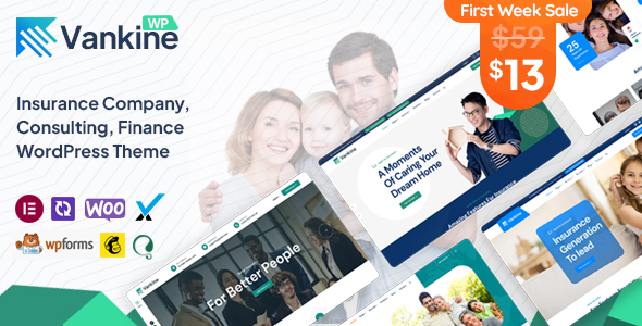 Vankine Nulled + Full Demos –  Insurance & Consulting Business WordPress Theme