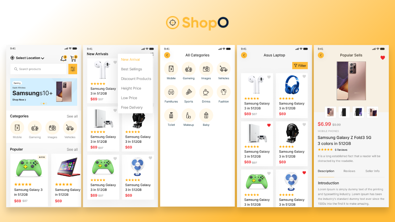 ECommerce Bundle - Flutter ECommerce App Bundle Ui Kit By QuomodoTheme