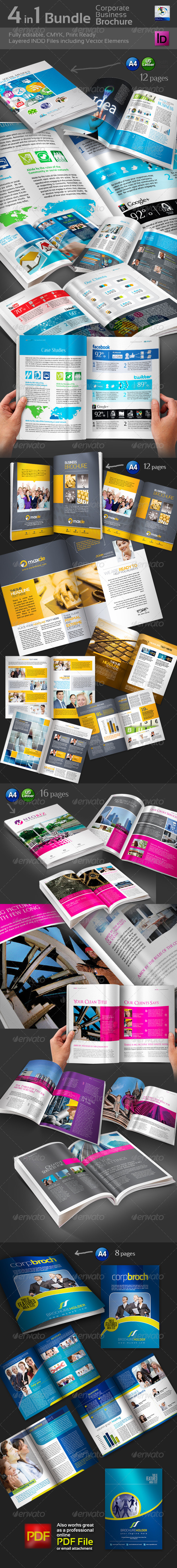 4 in 1 Bundle Bi-Fold Brochure - Corporate Brochures