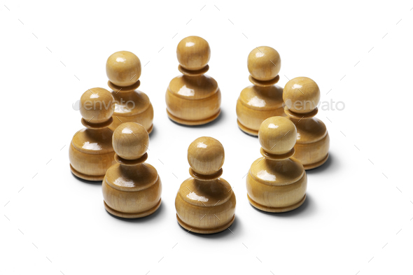 Group of pawns - Stock Photo - Images