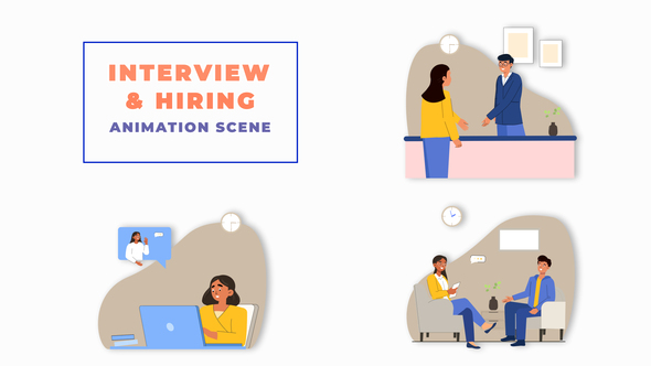 Job Hiring Interview Animation Scene