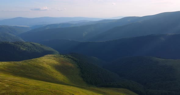 Peaks Of The Carpathian Mountains. High In The Mountains