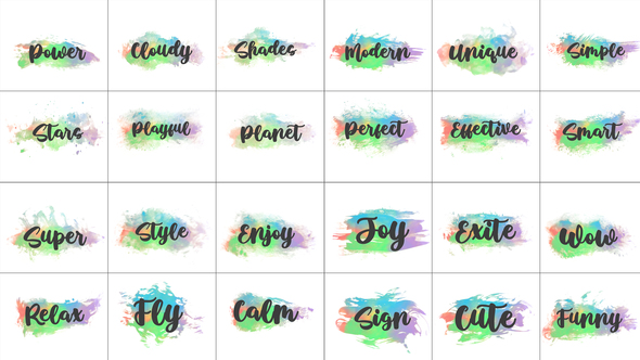 Water Colour Titles -V2 Titles template preview