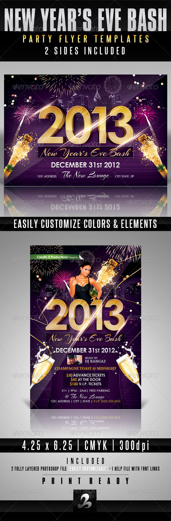 New Year's Eve Bash Party Flyer Templates - Clubs & Parties Events