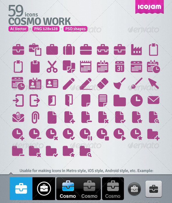 59 AI and PSD Work Icons - Media Icons