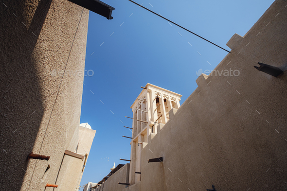 Travel destinations and heritage village of old Dubai - Stock Photo - Images