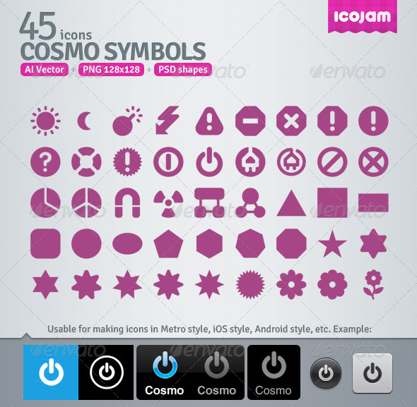 45 AI and PSD Symbols Icons - Media Icons