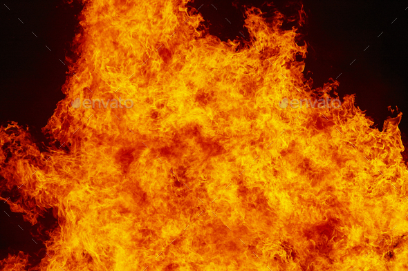 Fire flames detail. Fireman emergency. Carbon emission