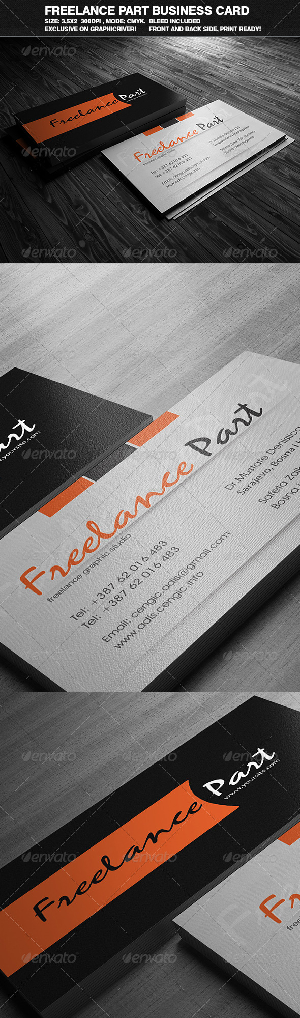 Freelance Part Business Card - Corporate Business Cards