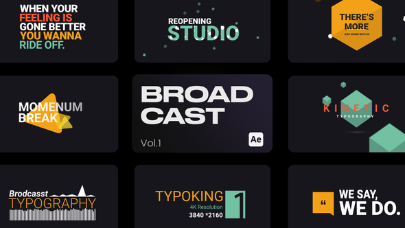 Broadcast Titles for After Effects Titles template preview