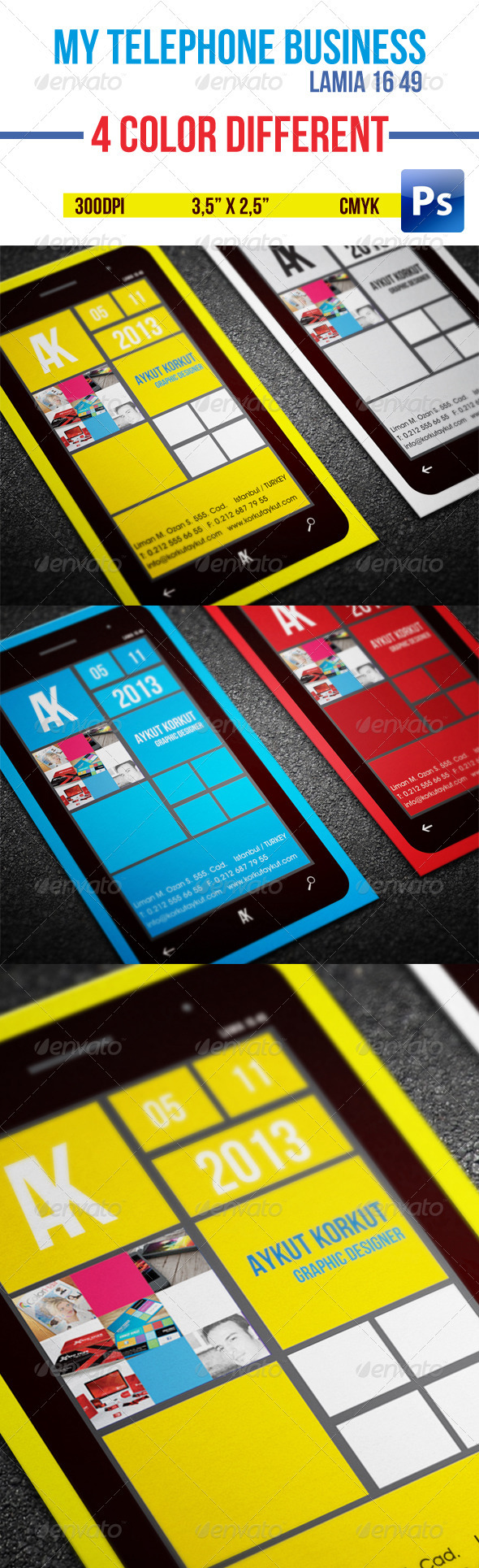 My Telephone Business Cards - Real Objects Business Cards