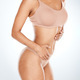 Liposuction, studio or sexy woman in underwear for tummy tuck