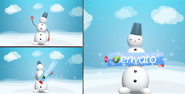 Snowman Logo Reveal - VideoHive 3615140