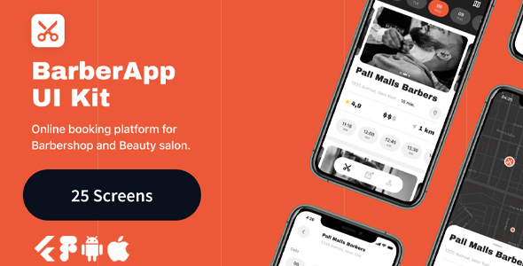 Sizzler - BarberApp Flutter App Ui Template(Figma Included)