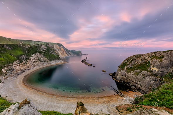 The Man O' War Beach on the Dorset Coast of Southern England. Jurassic ...