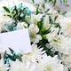 bouquet of different flowers and a empty gift card, place for your text - PhotoDune Item for Sale