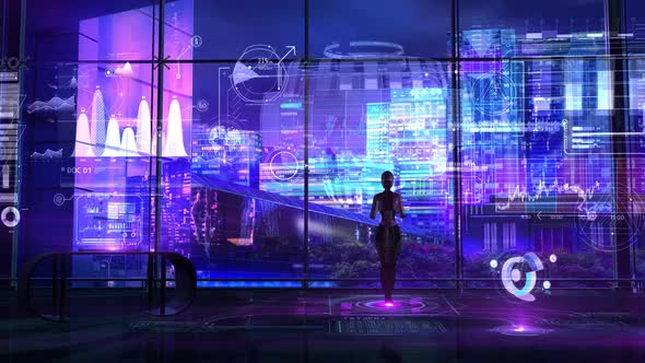 Artificial Intelligence Conducts Research On Stock Data 4K